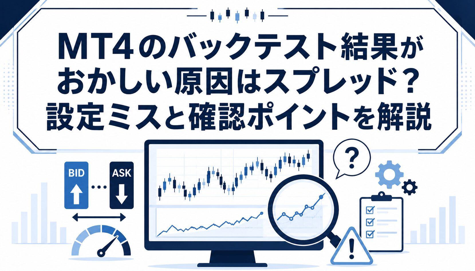 MT4のバックテスト結果がおかしい原因はスプレッド？設定ミスと確認ポイントを解説