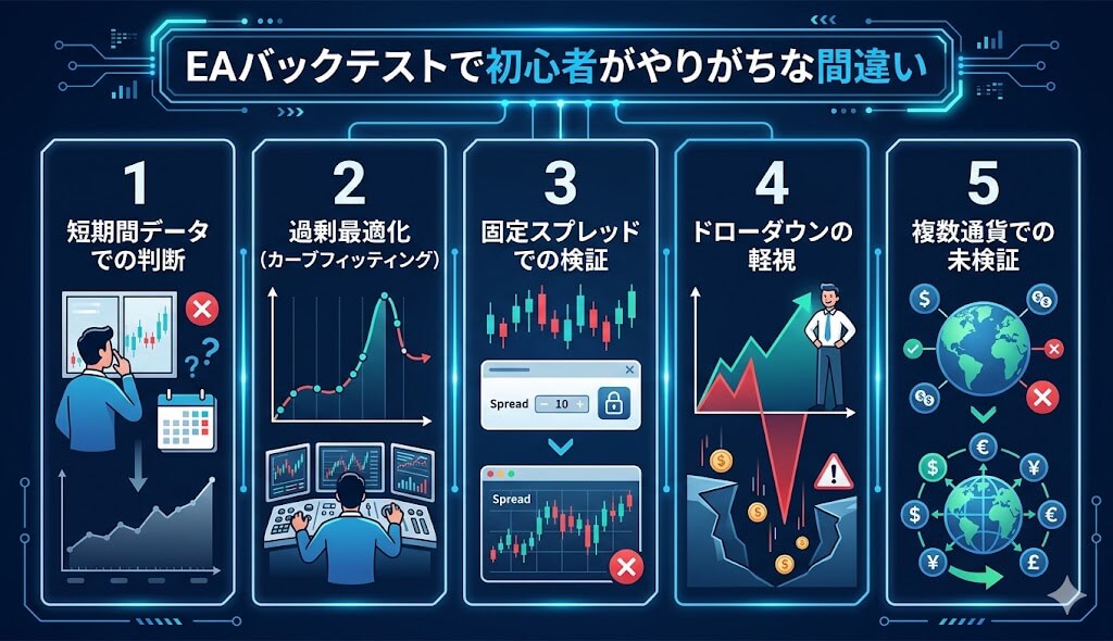 EAバックテストで初心者がやりがちな間違い