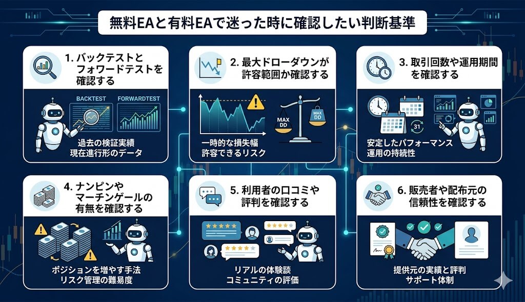 無料EAと有料EAで迷った時に確認したい判断基準