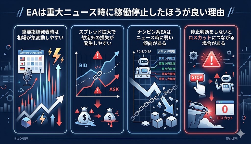 EAは重大ニュース時に稼働停止したほうが良い理由を解説