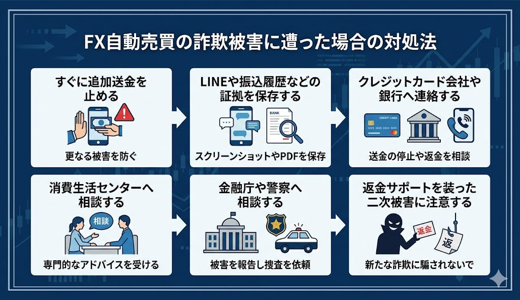 FX自動売買の詐欺被害に遭った場合の対処法