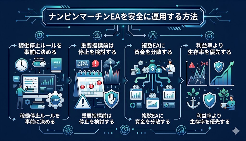 ナンピンマーチンEAを安全に運用する方法