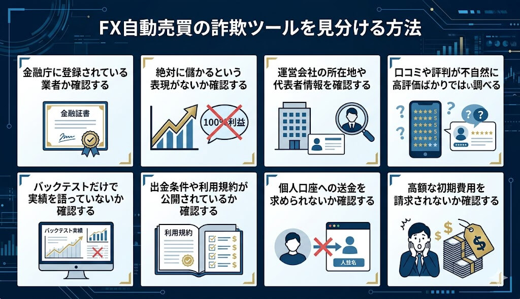 FX自動売買の詐欺ツールを見分ける方法