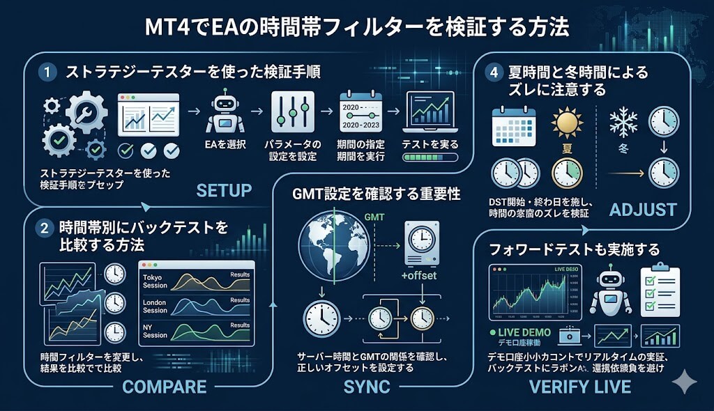 MT4でEAの時間帯フィルターを検証する方法