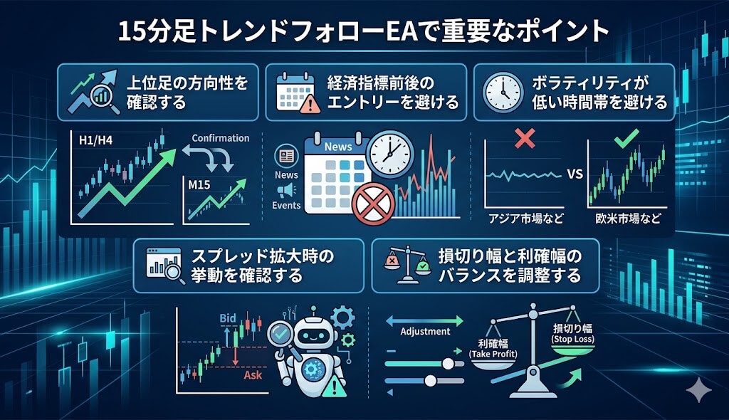 15分足トレンドフォローEAで重要なポイント