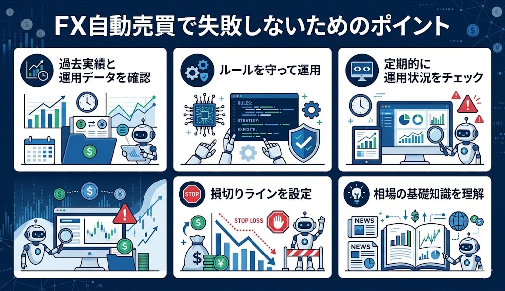 FX自動売買で失敗しないためのポイント