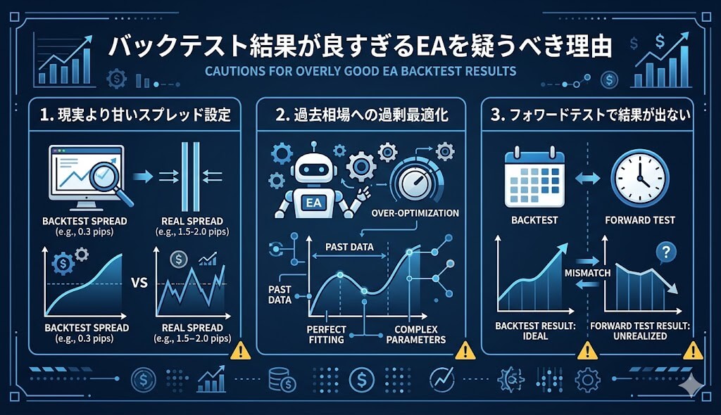 バックテスト結果が良すぎるEAを疑うべき理由