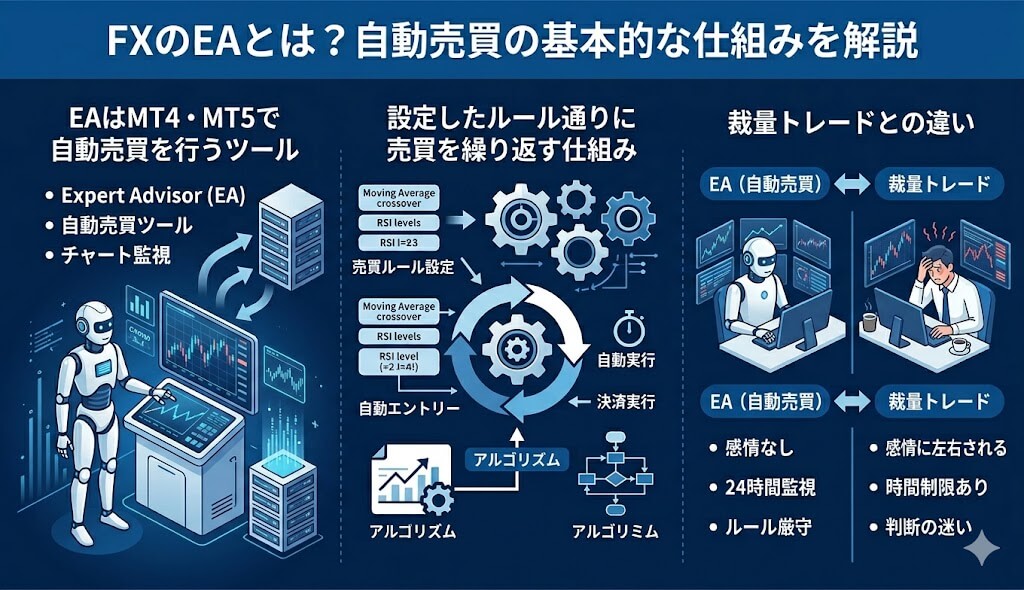 FXのEAとは？自動売買の基本的な仕組みを解説
