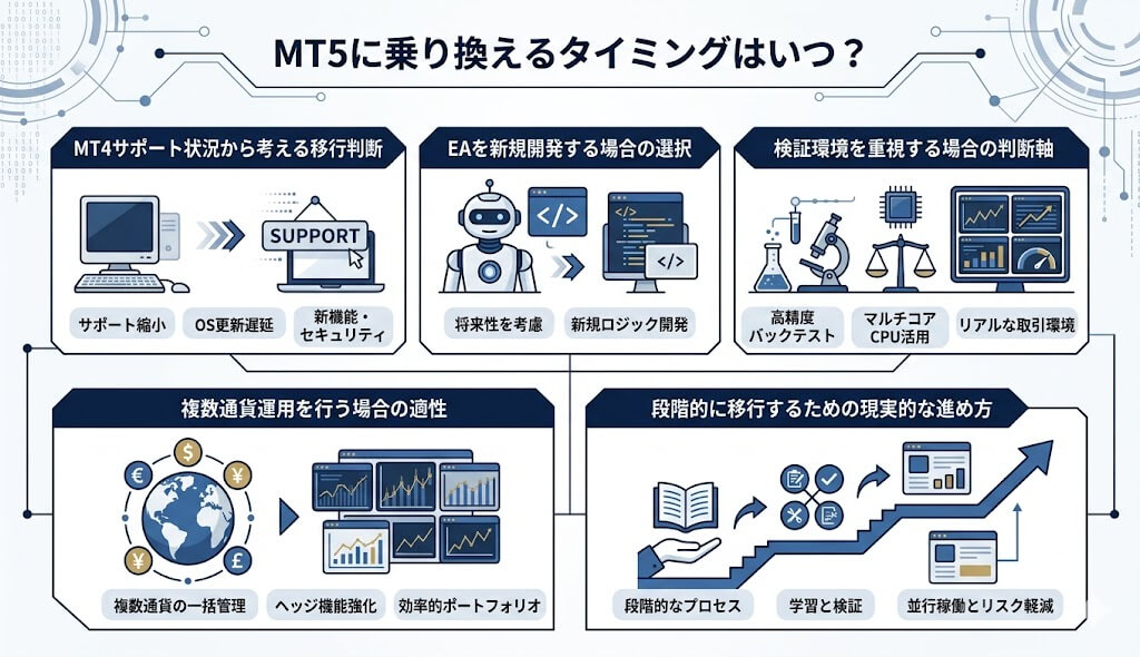 MT5に乗り換えるべきタイミングはいつか？将来性から考える判断基準