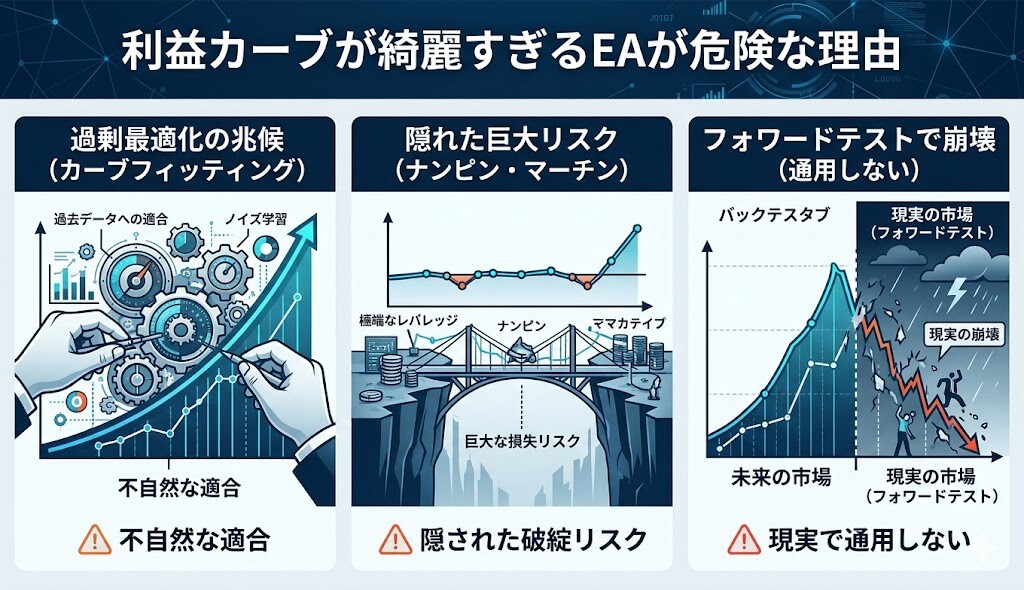 利益カーブが綺麗すぎるEAが危険な理由