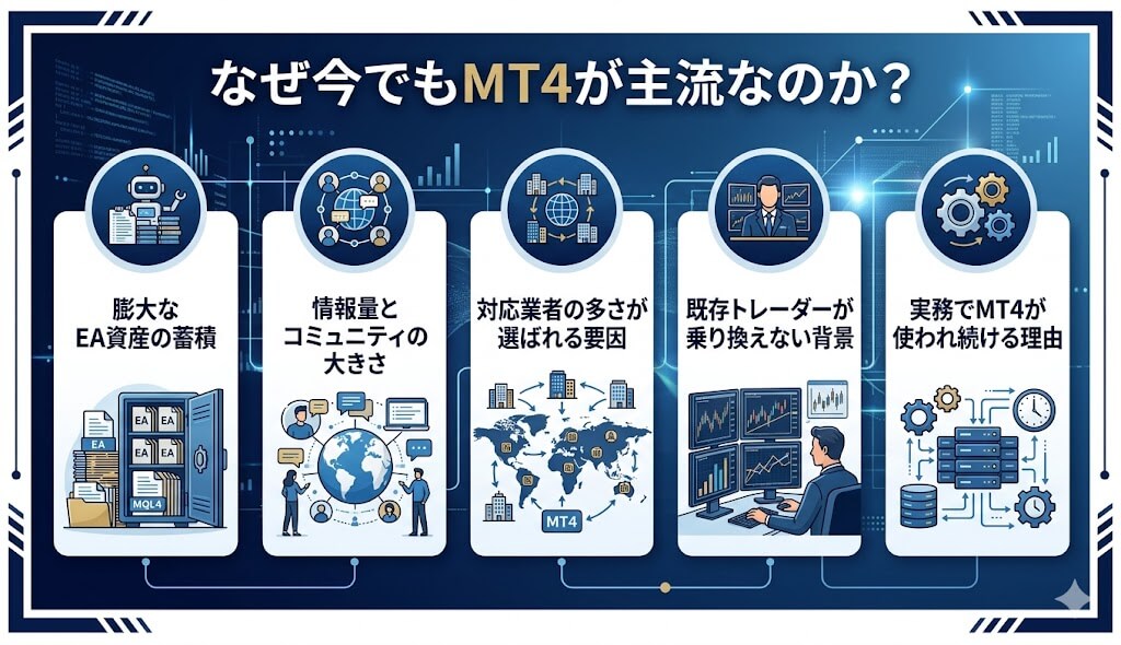 なぜ今でもMT4が主流なのか？自動売買ユーザーの実態から読み解く