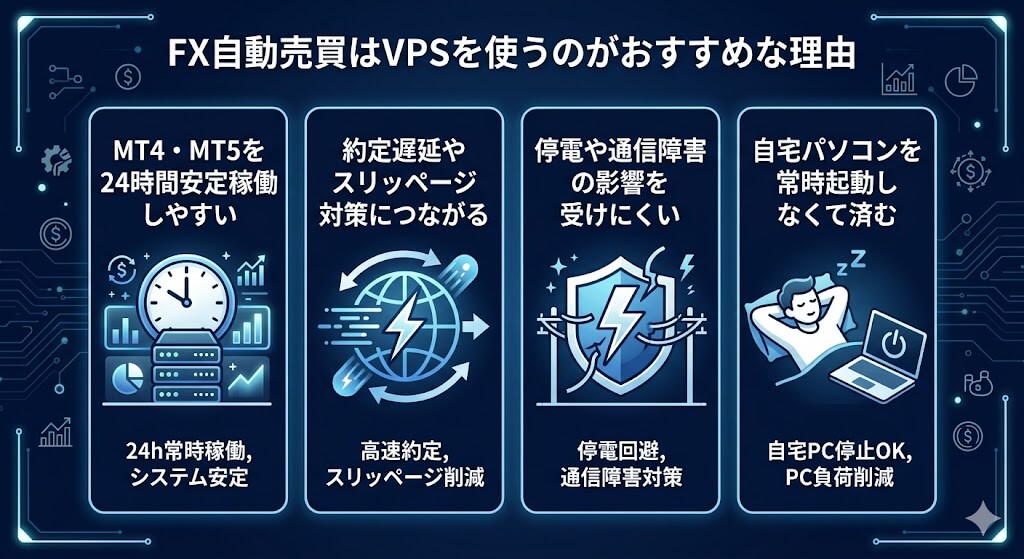 FX自動売買はVPSを使うのがおすすめな理由